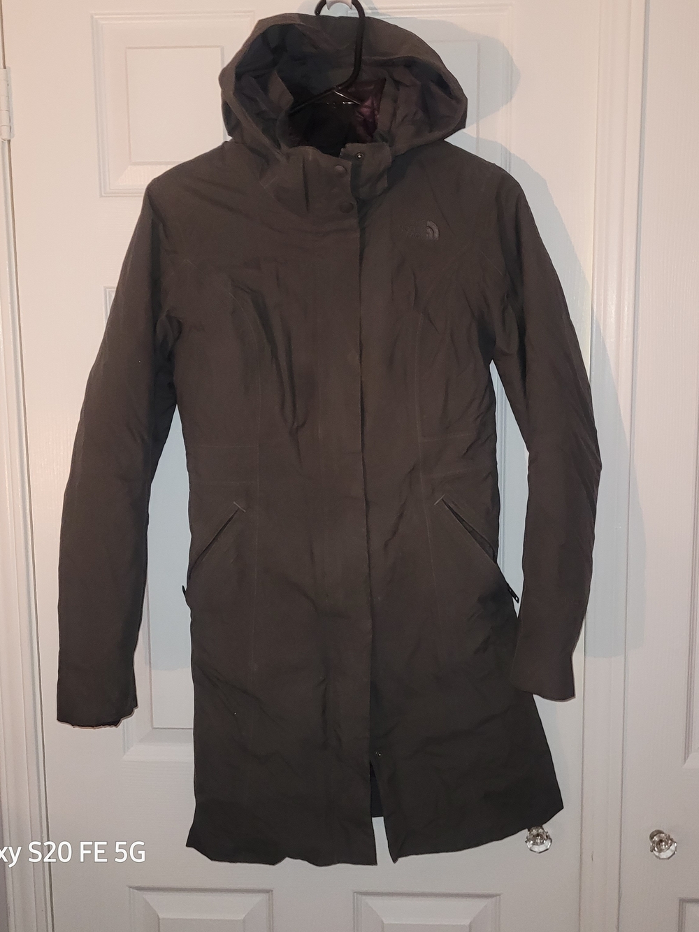 The North Face Women's Hooded Parka  in Dark Gray